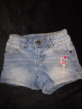 Crazy 8 Light Blue Denim Shorts with Yellow Stitching